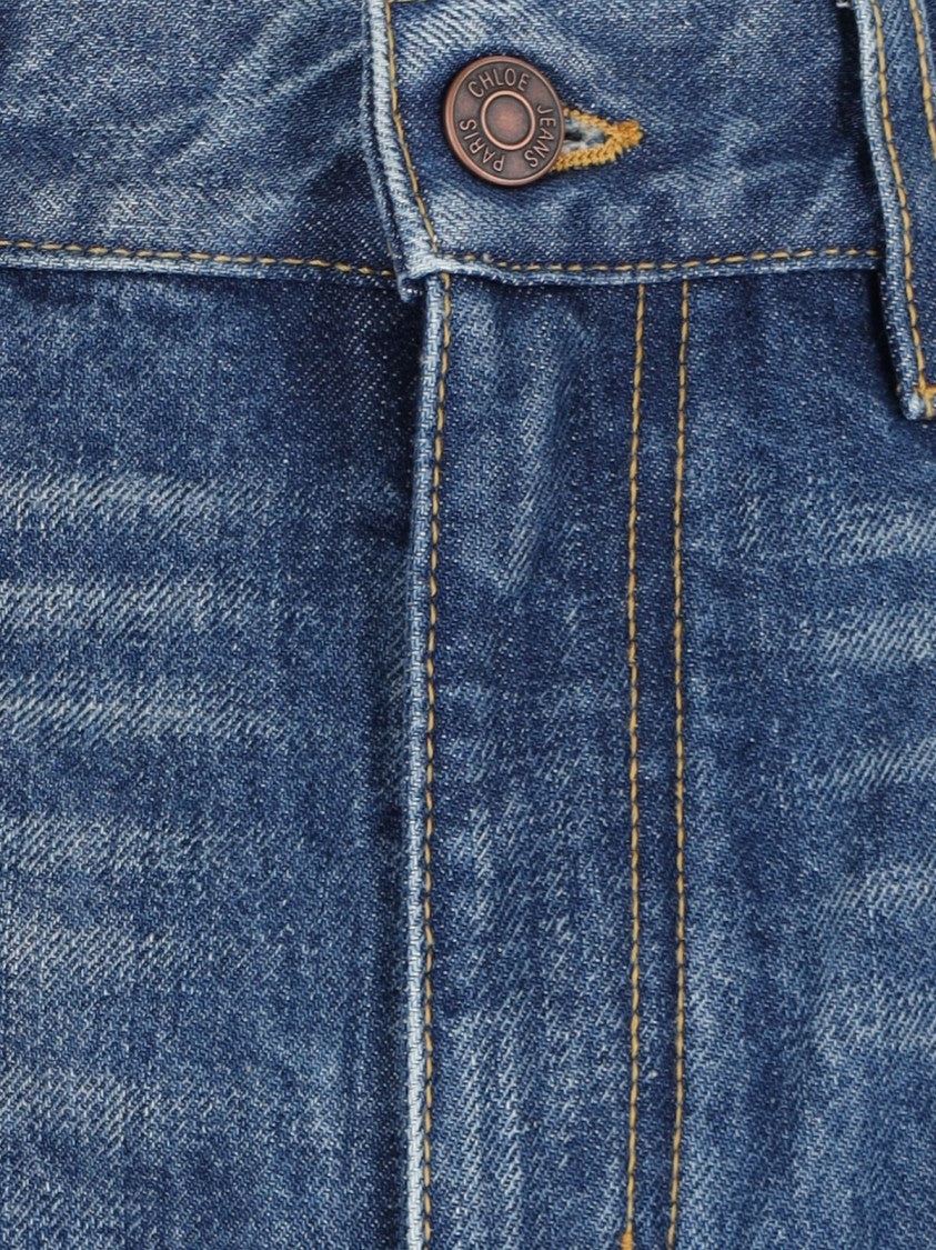 Chloé Wide-Leg Denim Palazzo Jeans