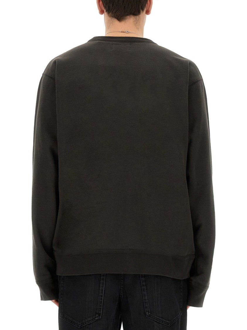 Isabel Marant Regular Fit Crew Neck Sweatshirt With Bold Logo Graphic