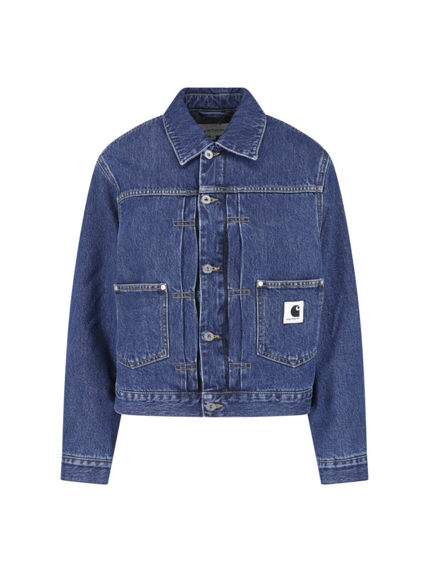 Carhartt Wip Blue Belmar Contrast Stitching Denim Jacket