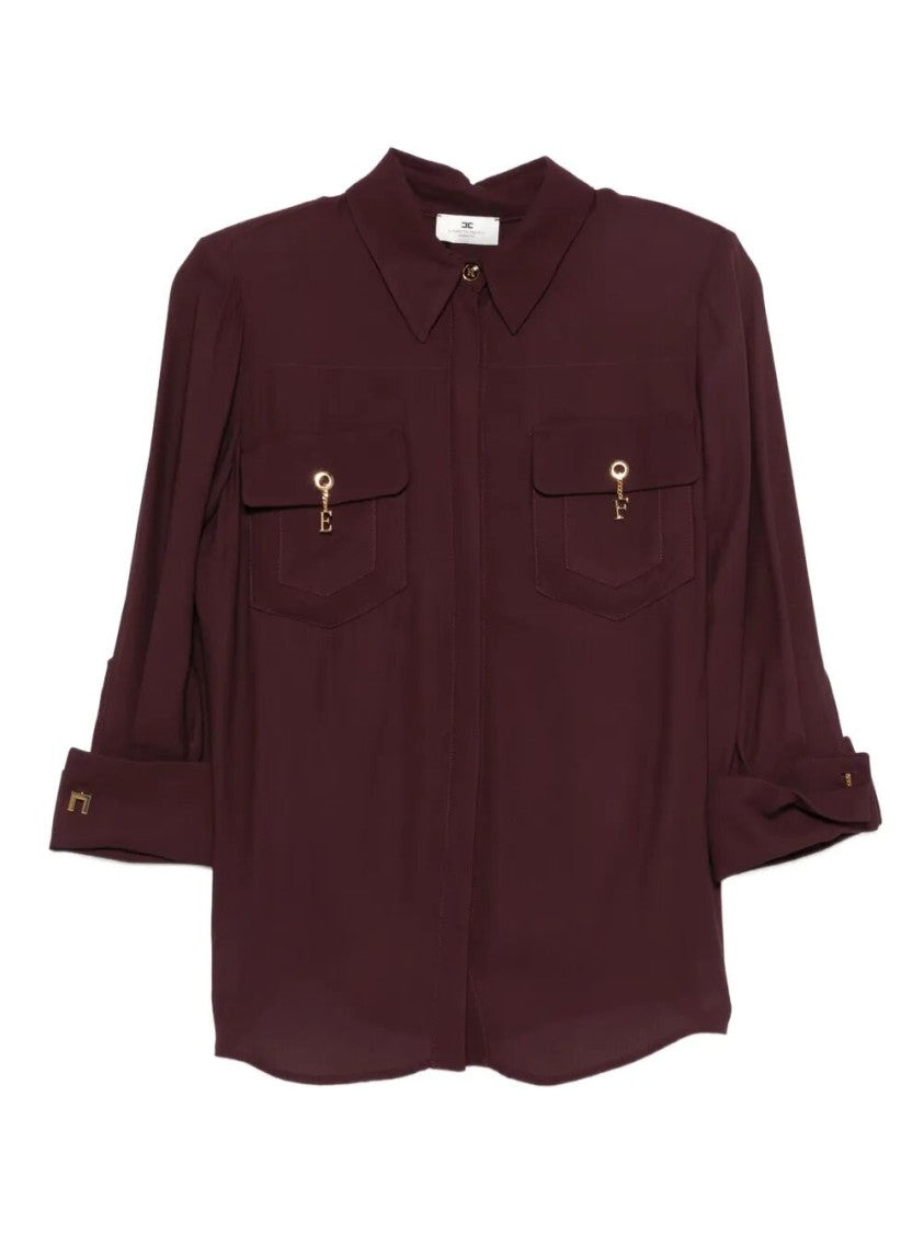 Elisabetta Franchi Viscose Shirt With Classic Collar