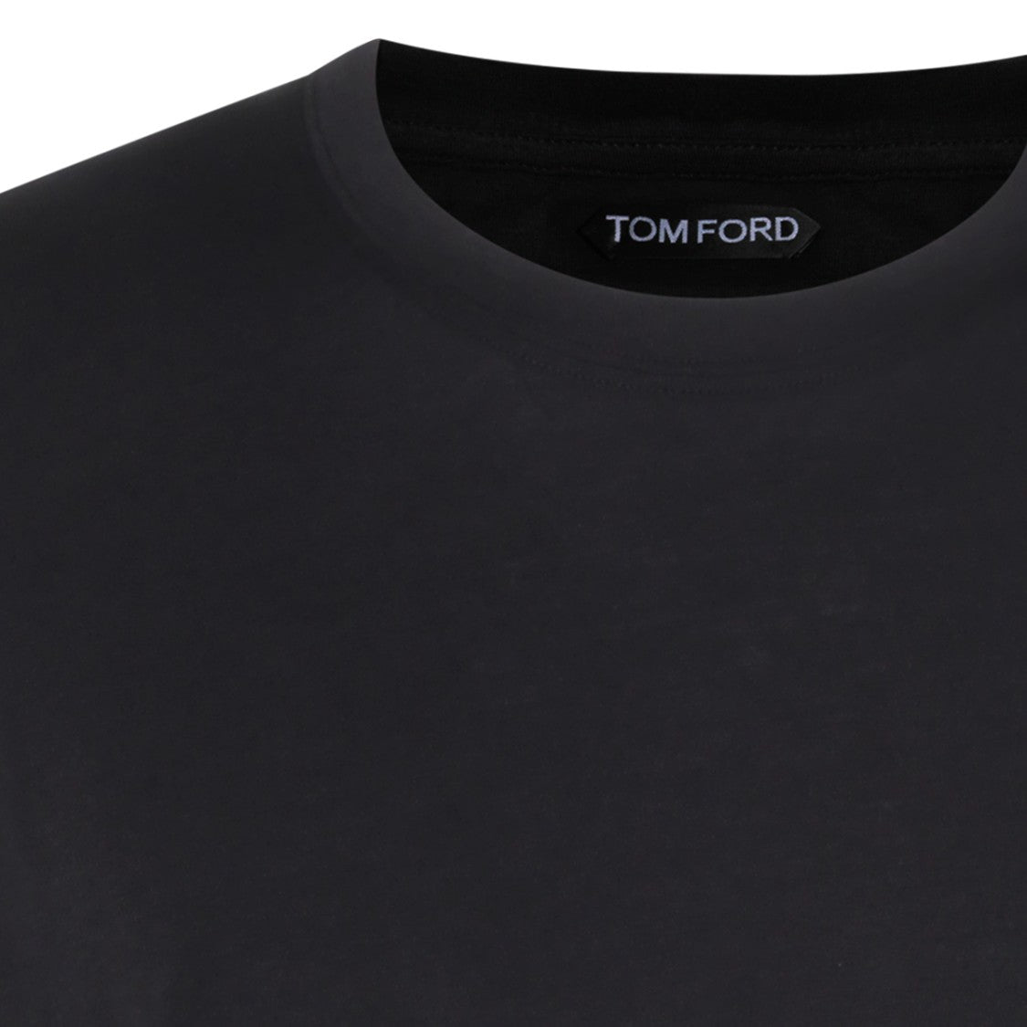 Tom Ford Long-Sleeved Black T-Shirt With Ribbed Cuffs