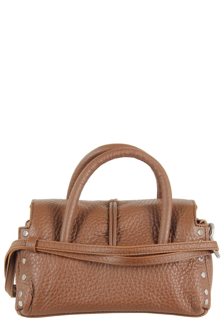 Zanellato Brown Hammered Leather Tote Bag
