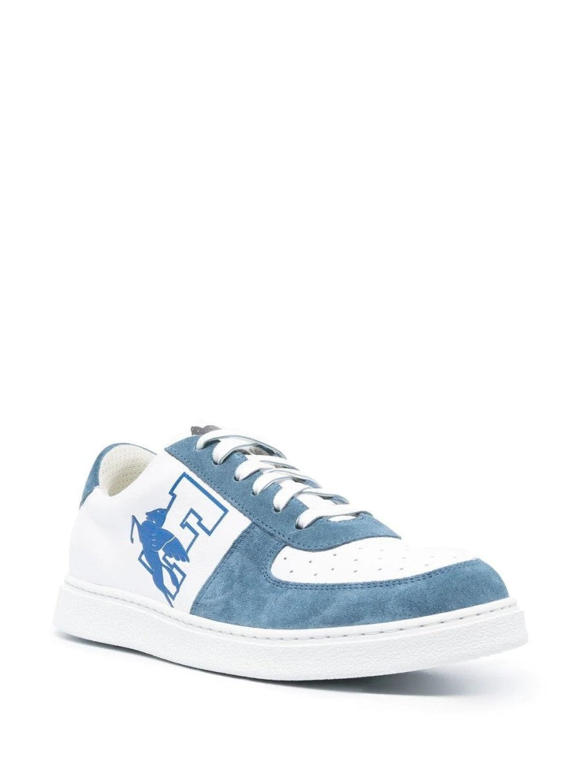 Etro Perforated Leather And Suede Casual Trainers