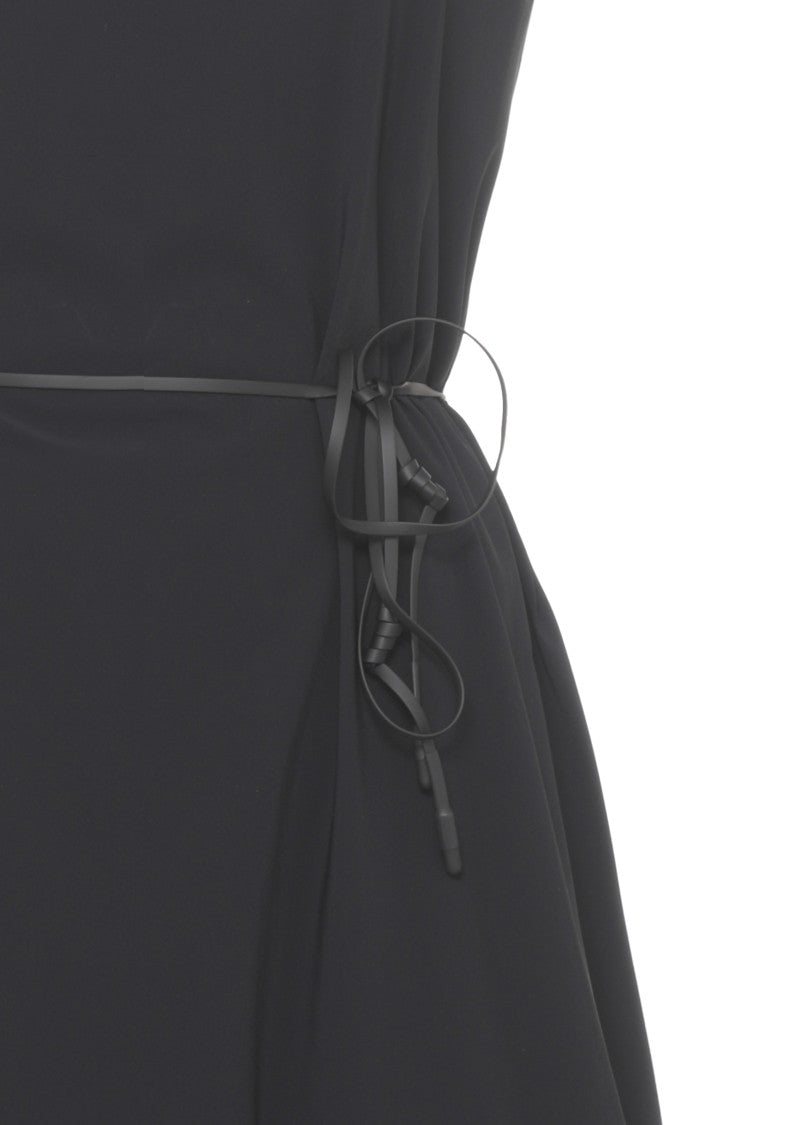Rrd Sleeveless Black Dress With Cut-Out Detail And Matching Belt