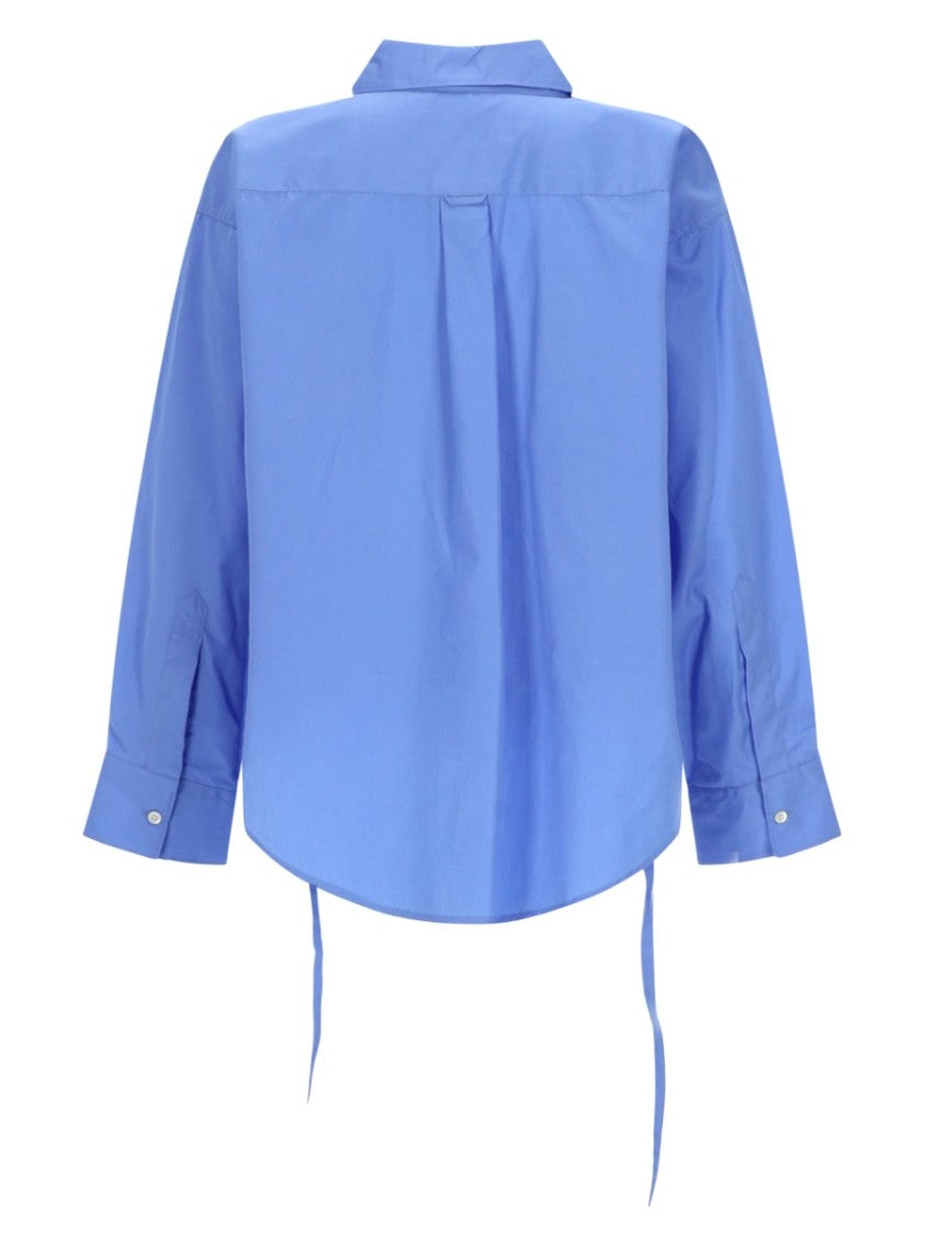 Aspesi Oversized Cotton Ties Collar Shirt