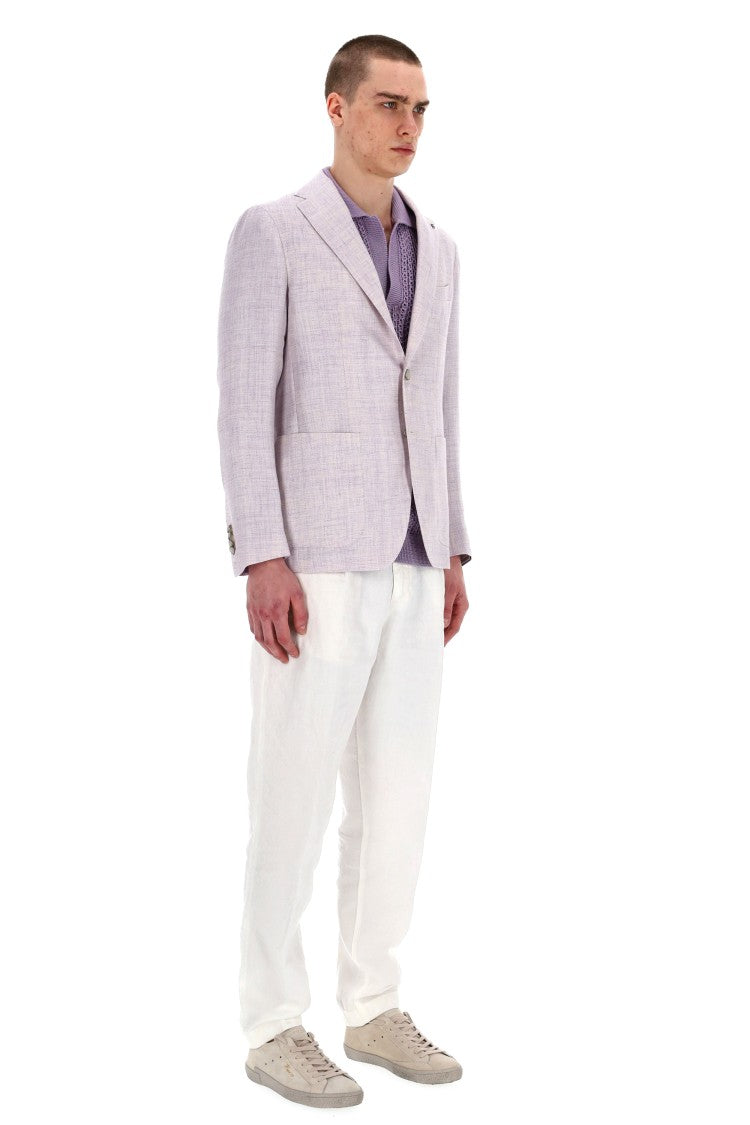 Tagliatore Montecarlo Line Linen-Wool Knitted Jacket