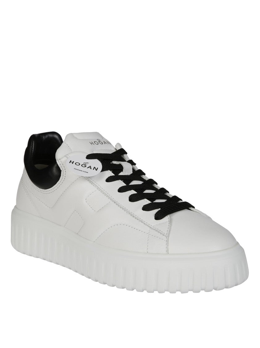 Hogan White Leather Sneakers With Sole