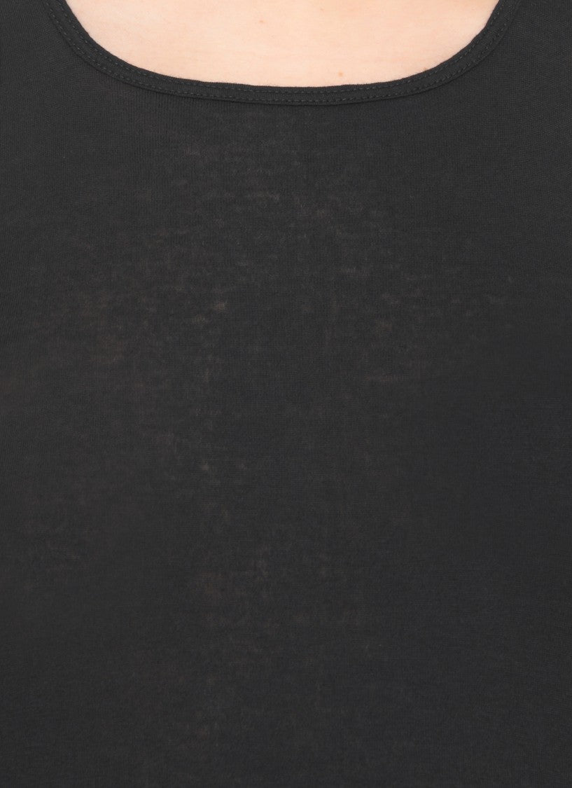 Rick Owens Black Basic Rib Cotton Tank Top