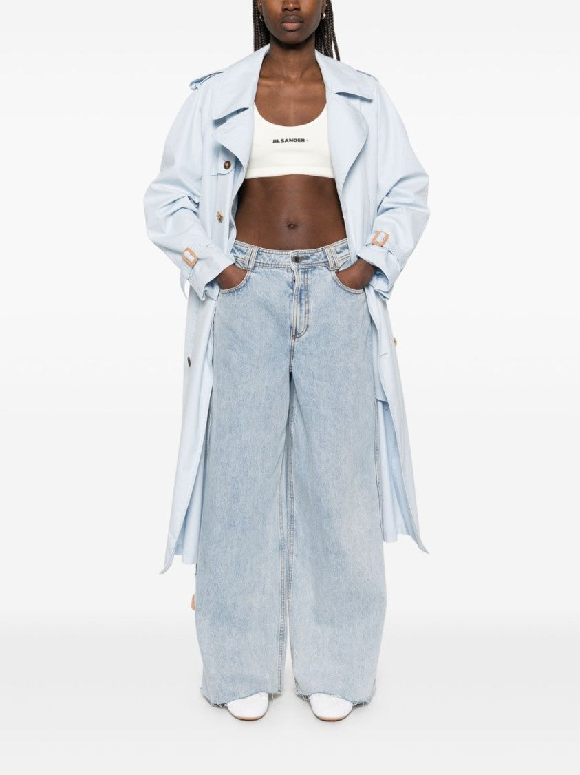 Jil Sander White Swimsuit Bra With Central Logo