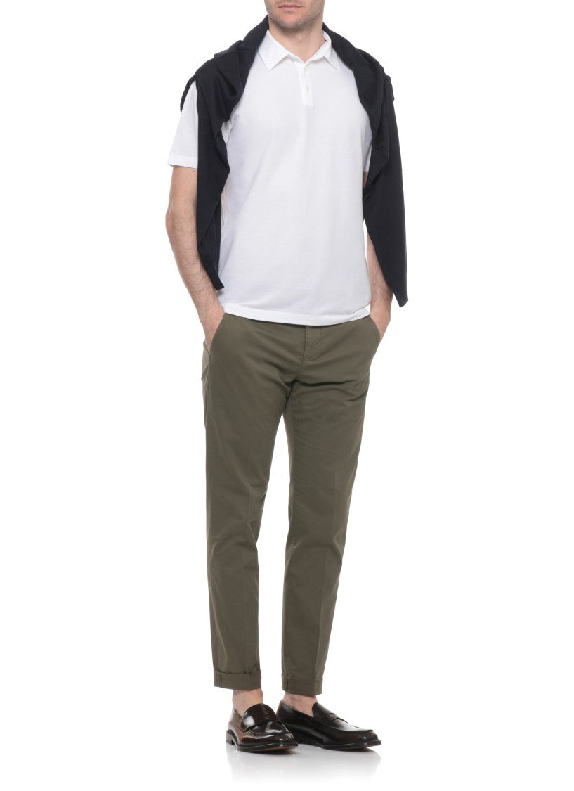 Zanone White Cotton Polo Shirt