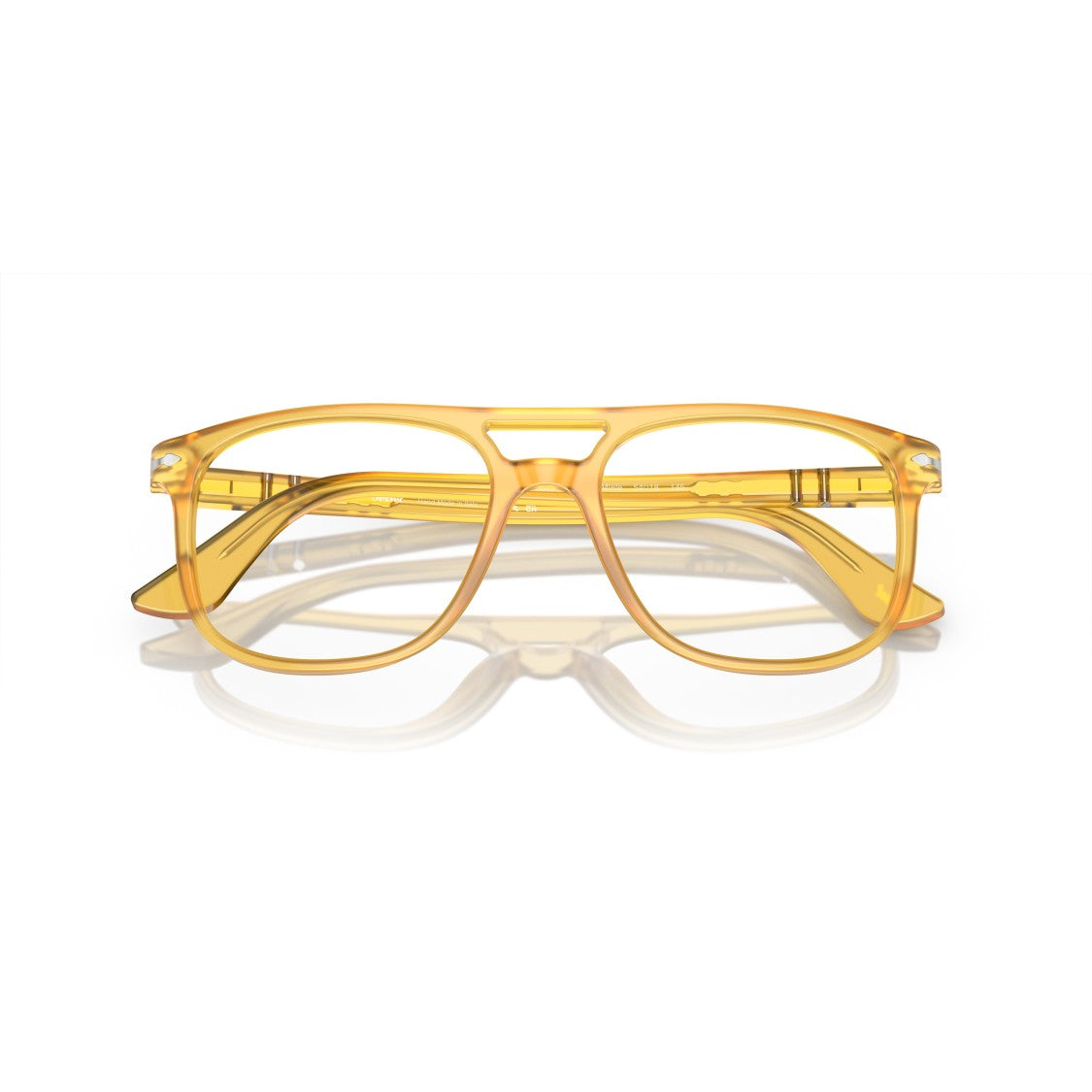 Persol 0Po3329v Translucent Yellow Acetate Eyeglasses With Keyhole Bridge