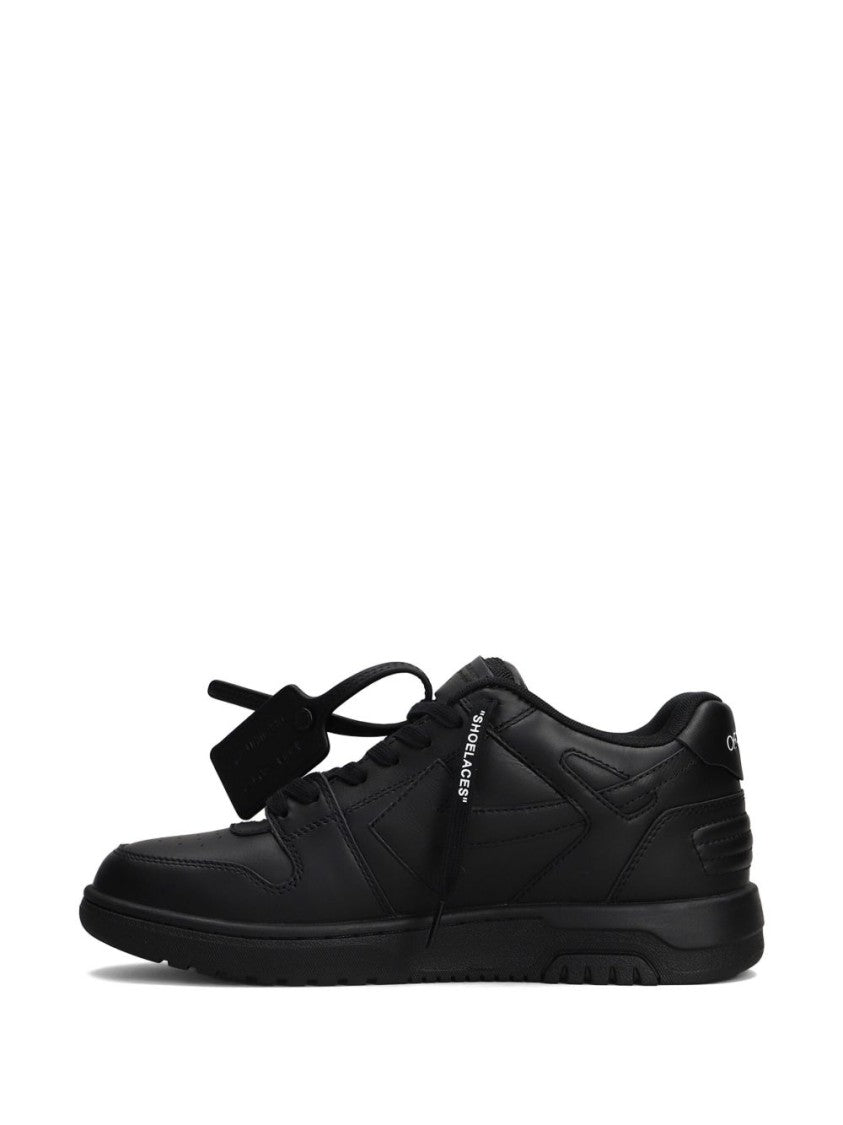 Off-White Minimalist Black Sneakers With Unique Detailing