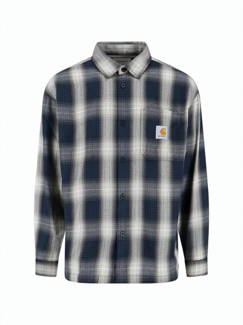Carhartt Wip Plaid Long Sleeve Shirt With Brushed Texture