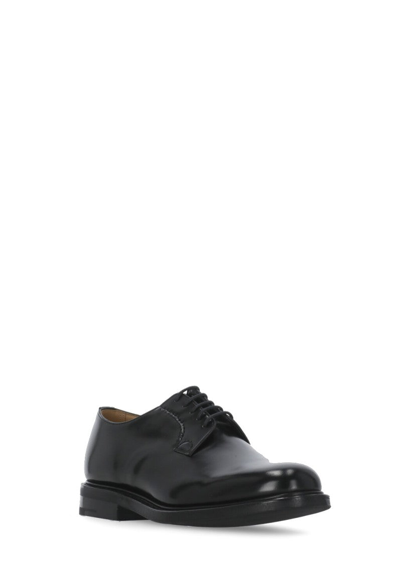Church's Polished Black Leather Lace-Up Shoes