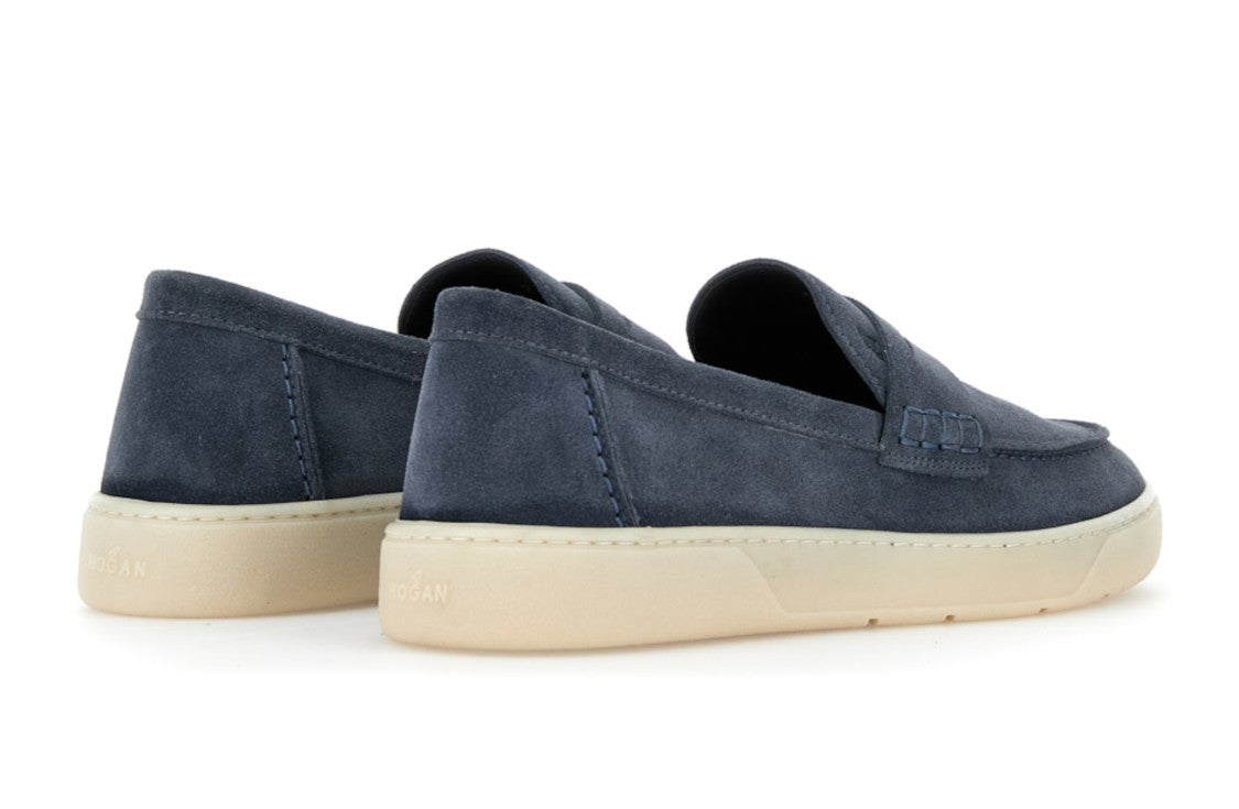Hogan Penny Strap Soft Suede Loafers