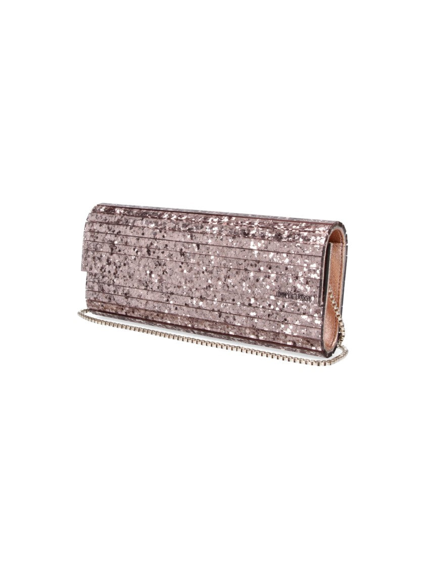 Jimmy Choo Pink Sweetie Acrylic Glitter Clutch