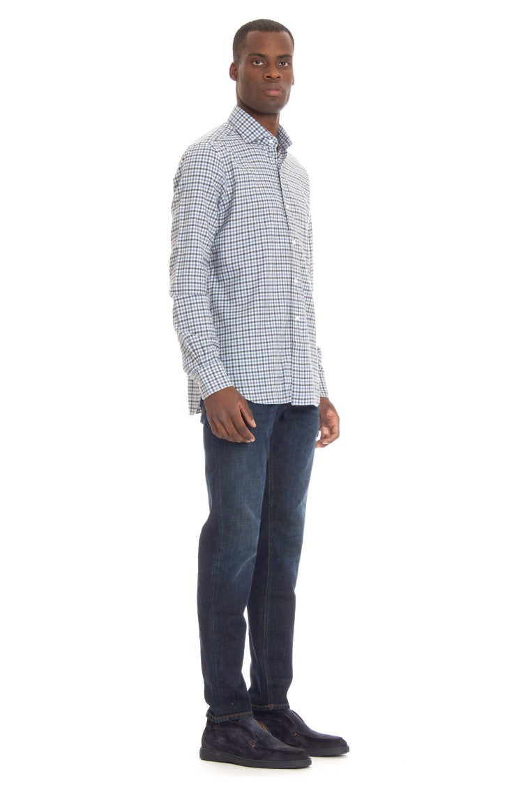 Barba Dandylife Flannel Vichy Print Shirt
