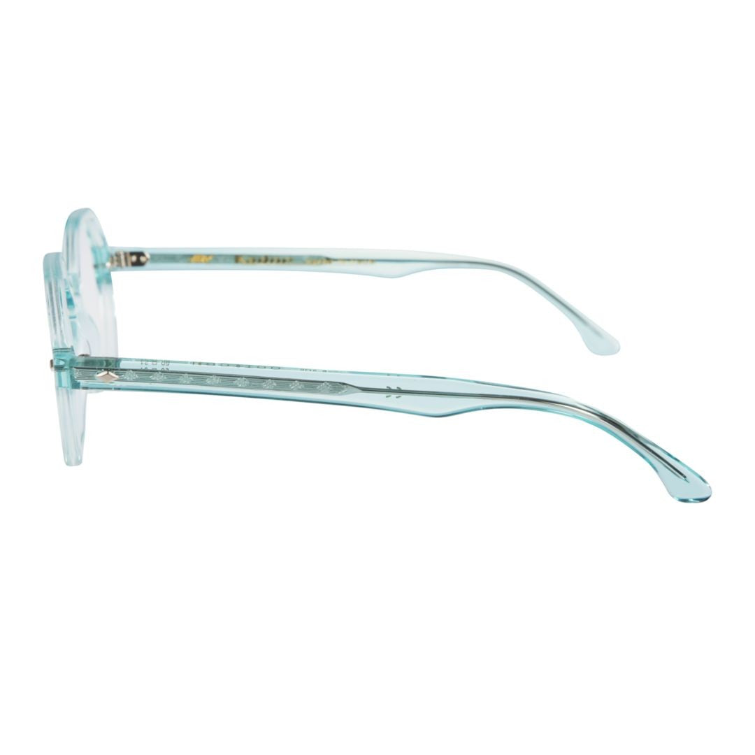 Kador Octagon Translucent Light Blue Octagonal Eyeglasses