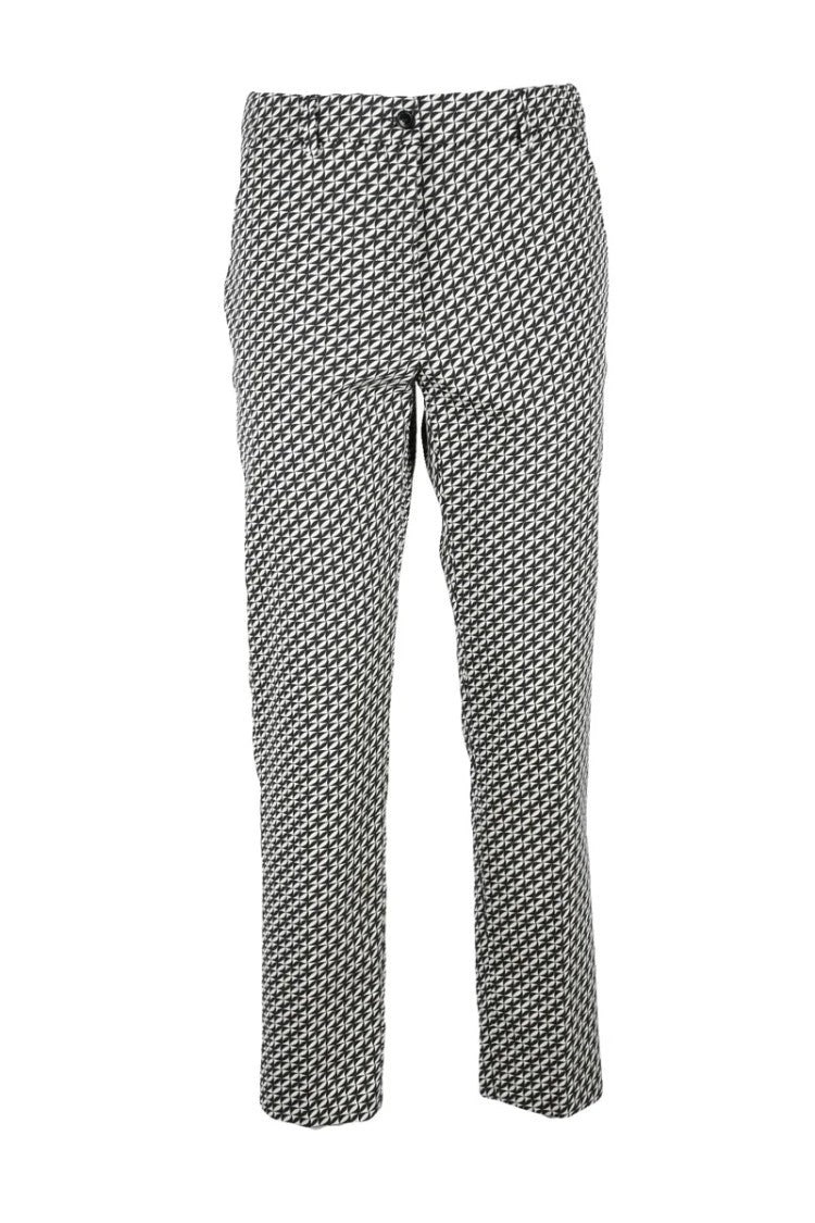Seventy Tailored Black And White Houndstooth Trousers