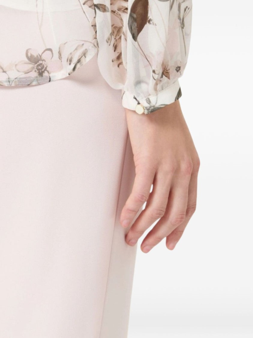 Max Mara White Blouse With Concealed Button Placket
