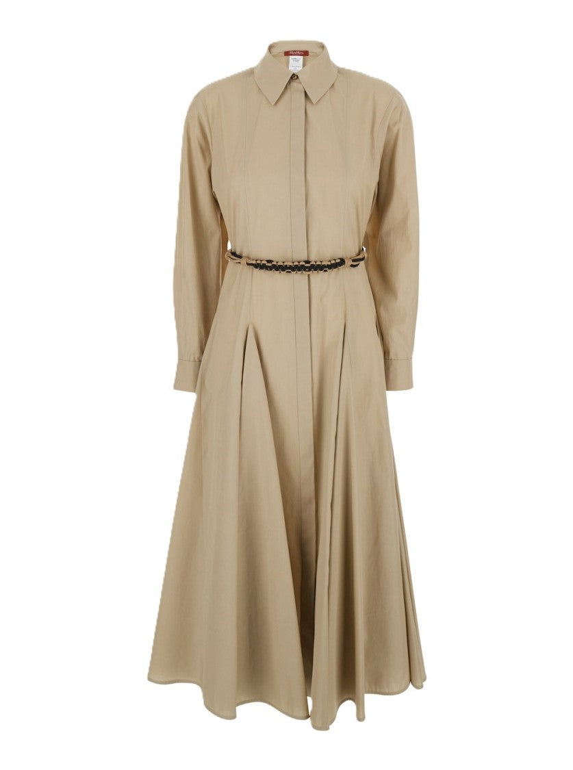 Max Mara Midi Dress With Classic Shirt Collar