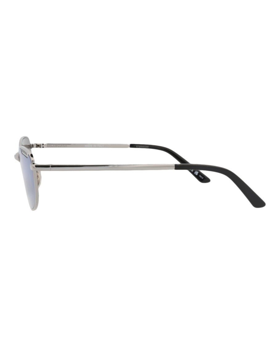 Balenciaga Square-Frame Metal Sunglasses
