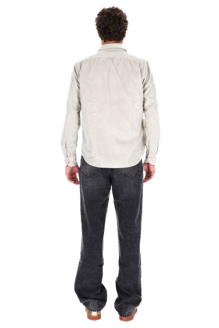 Finamore Corduroy Overshirt With Button-Down Front And Flap Pocket