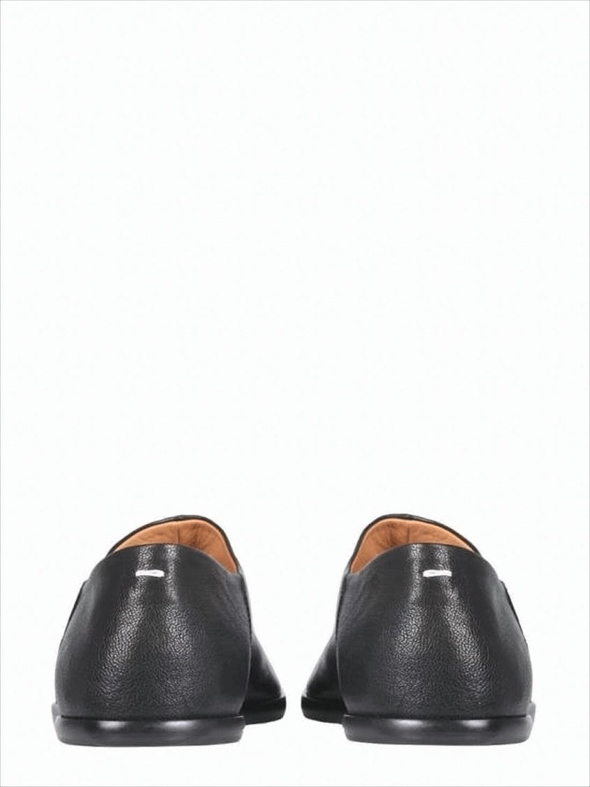 Maison Margiela Black Smooth Leather Loafers With Split-Toe Detail