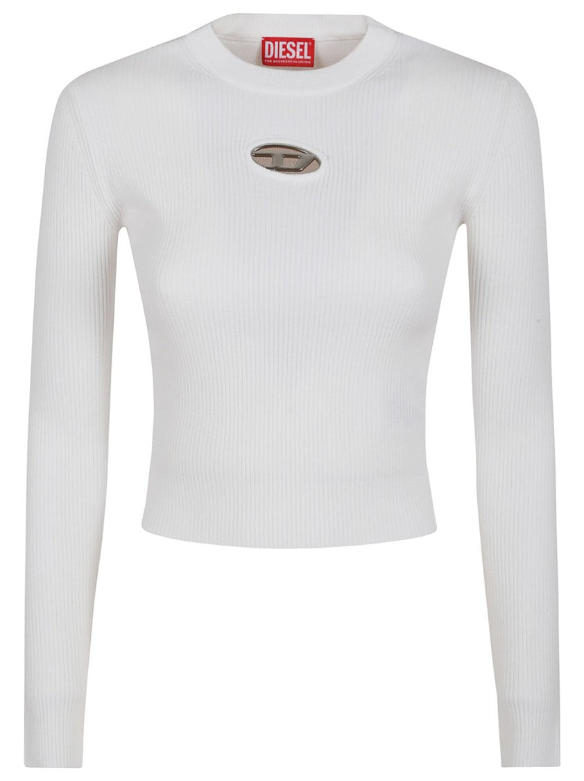 Diesel Cropped Long-Sleeve Top