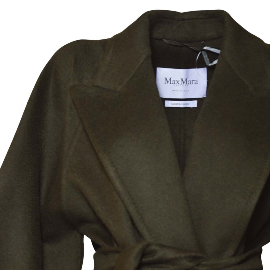 Max Mara Belted Jacket With Wide Lapel And Flared Sleeves