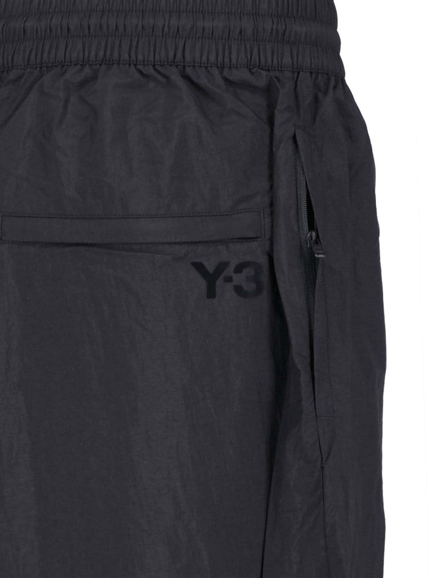 Y-3 Black Gradient 3 Stripes Wide-Leg Pants