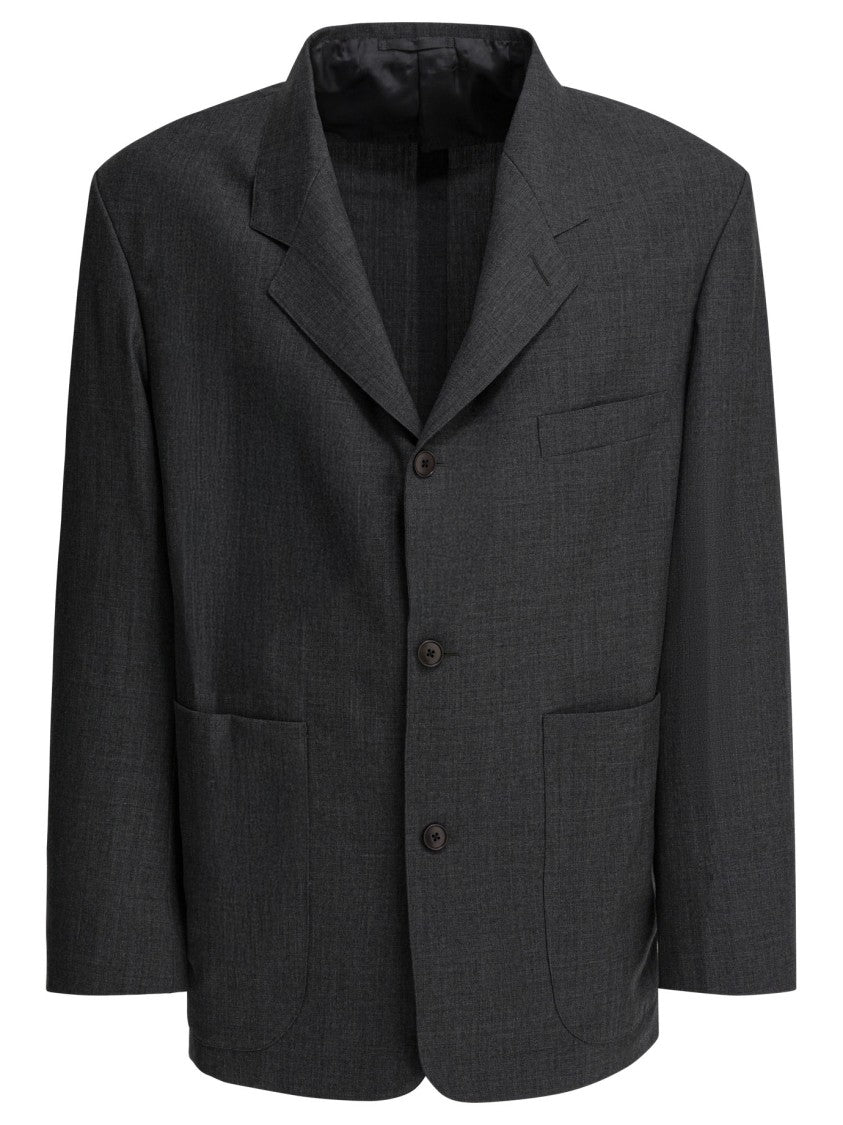 Beams Plus Wool Blazer With Two-Button Design And Notch Lapel