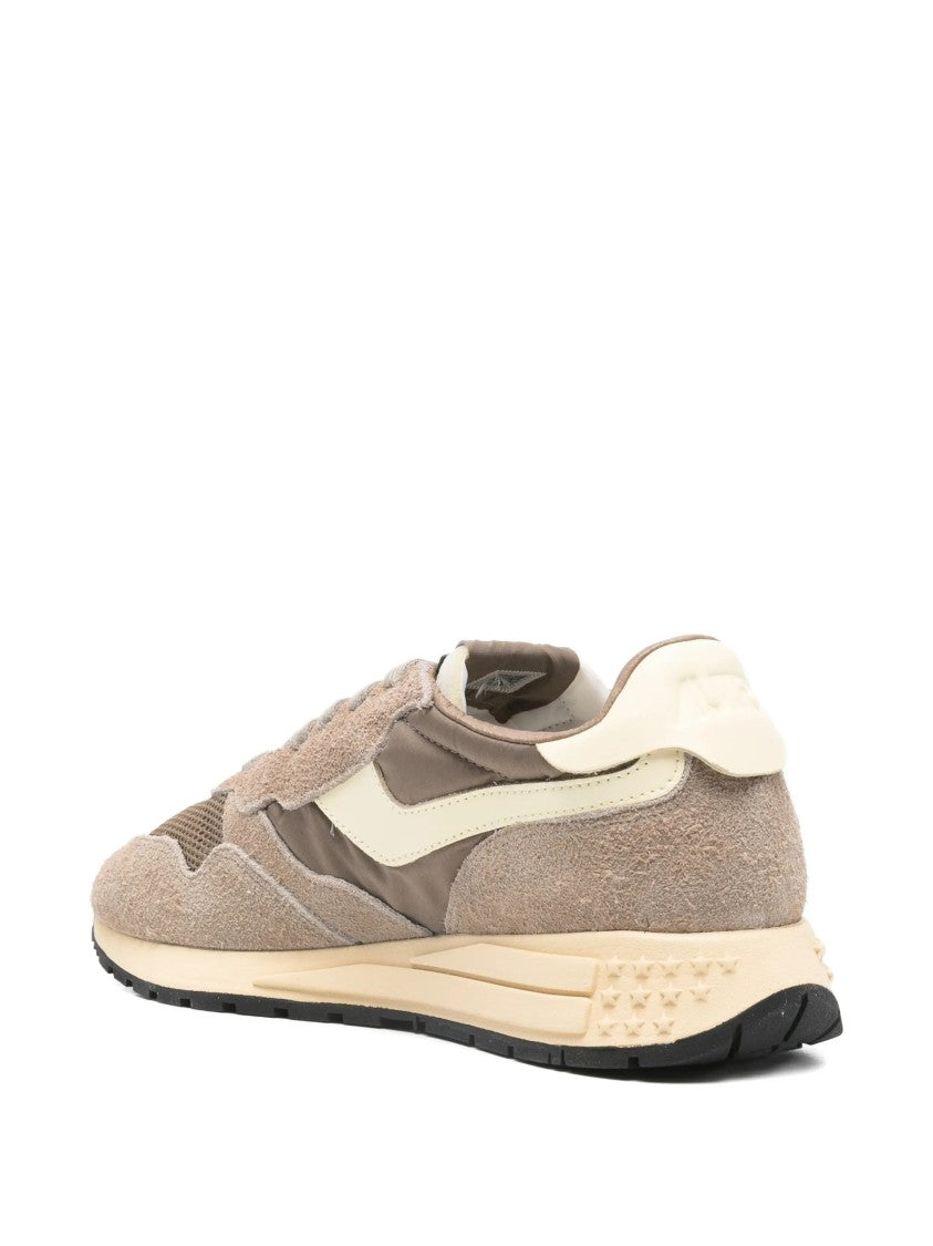 Autry Beige Reelwind Low Suede Mesh Sneakers