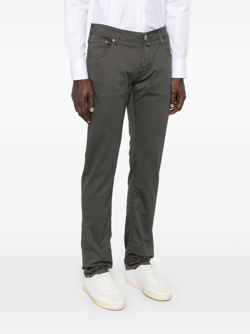 Jacob Cohen Tailored Charcoal Grey Jeans With Classic Five-Pocket Design