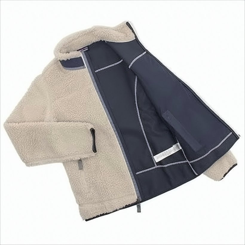 Patagonia Textured Fleece Jacket With Contrasting Chest Pocket