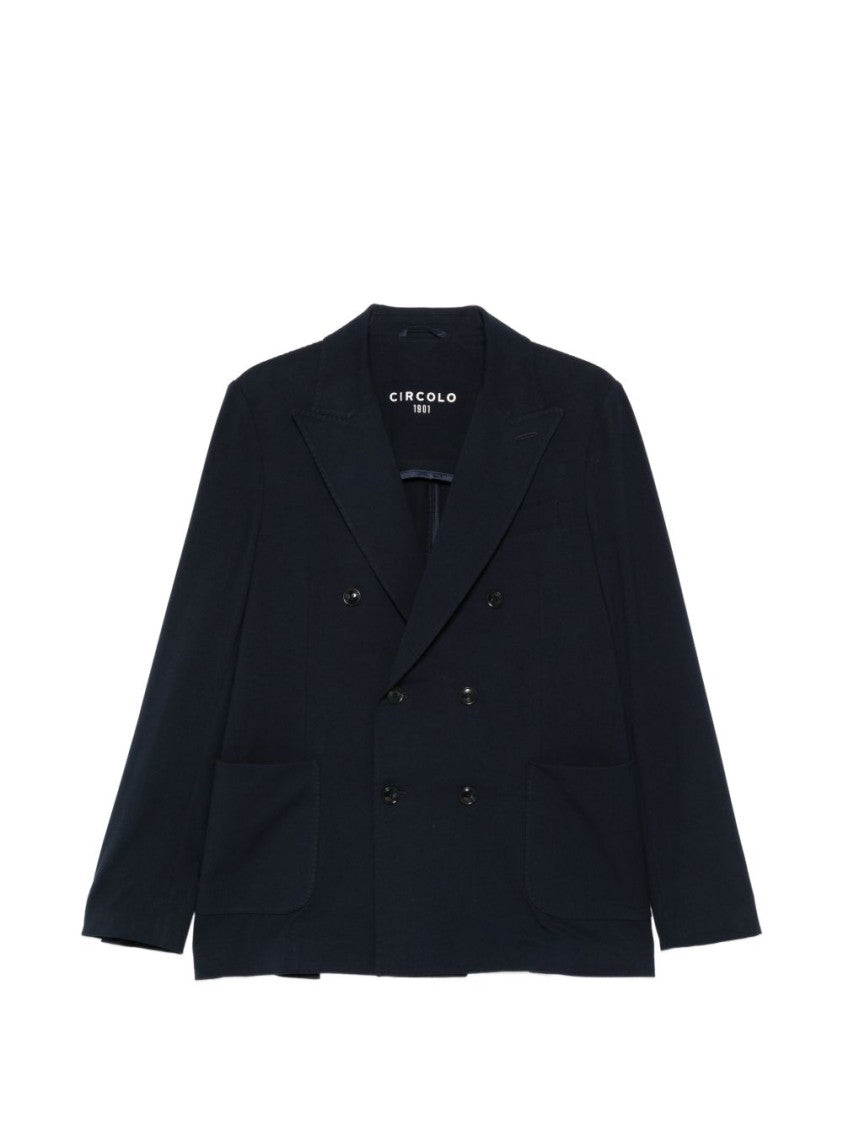 Circolo 1901 Double-Breasted Jacket With Notched Lapels And Front Pockets