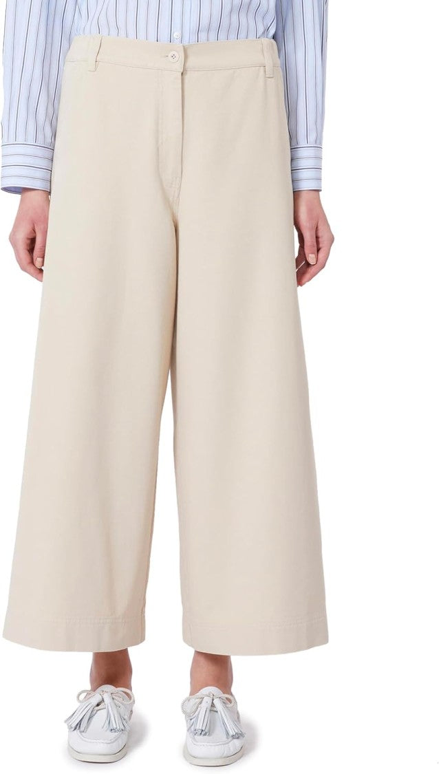 Max Mara Beige Polyethylene Casual Trousers