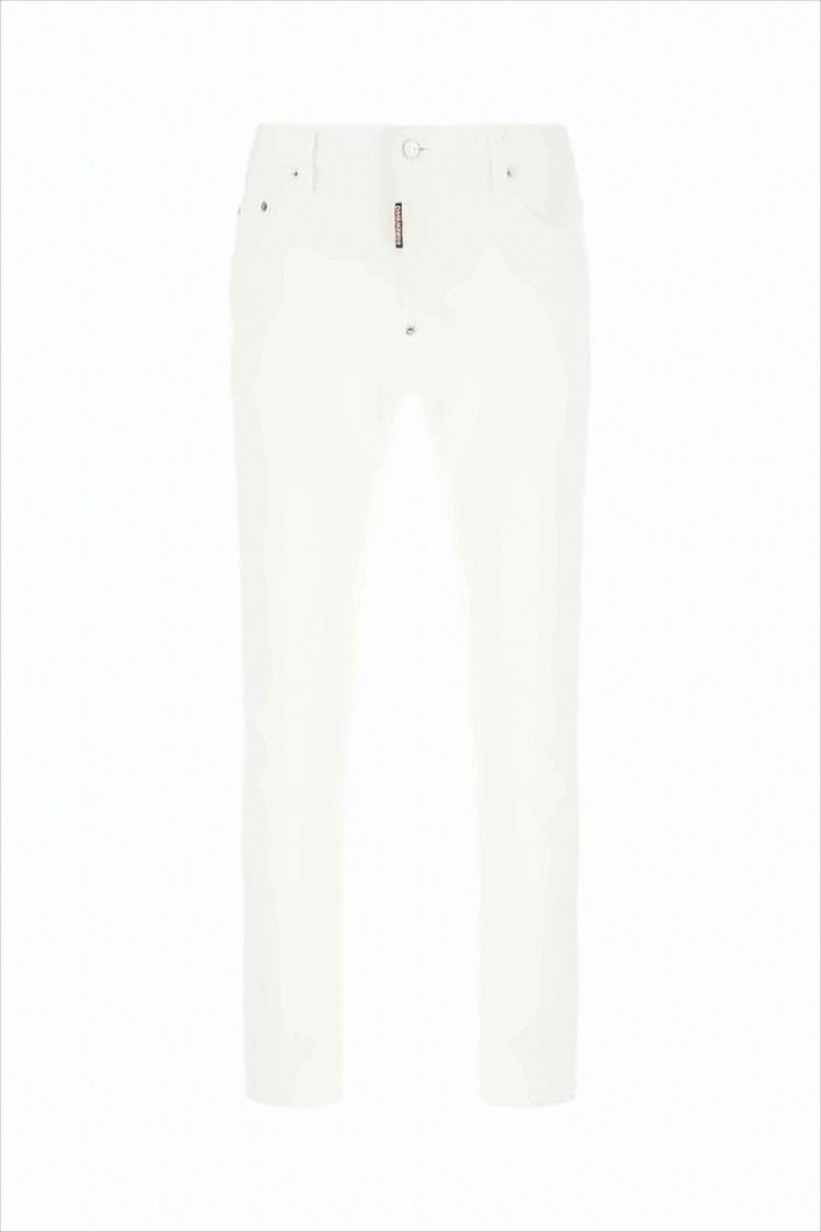 Dsquared2 Slim-Fit White Denim Pants