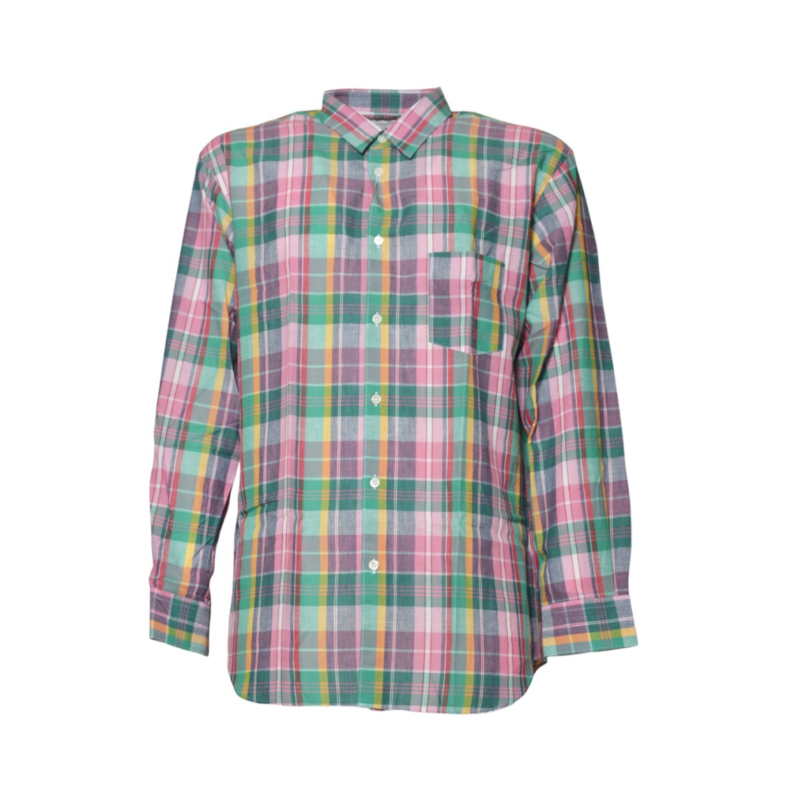 Comme Des Garçons Multi-Color Check Cotton Oversized Shirt