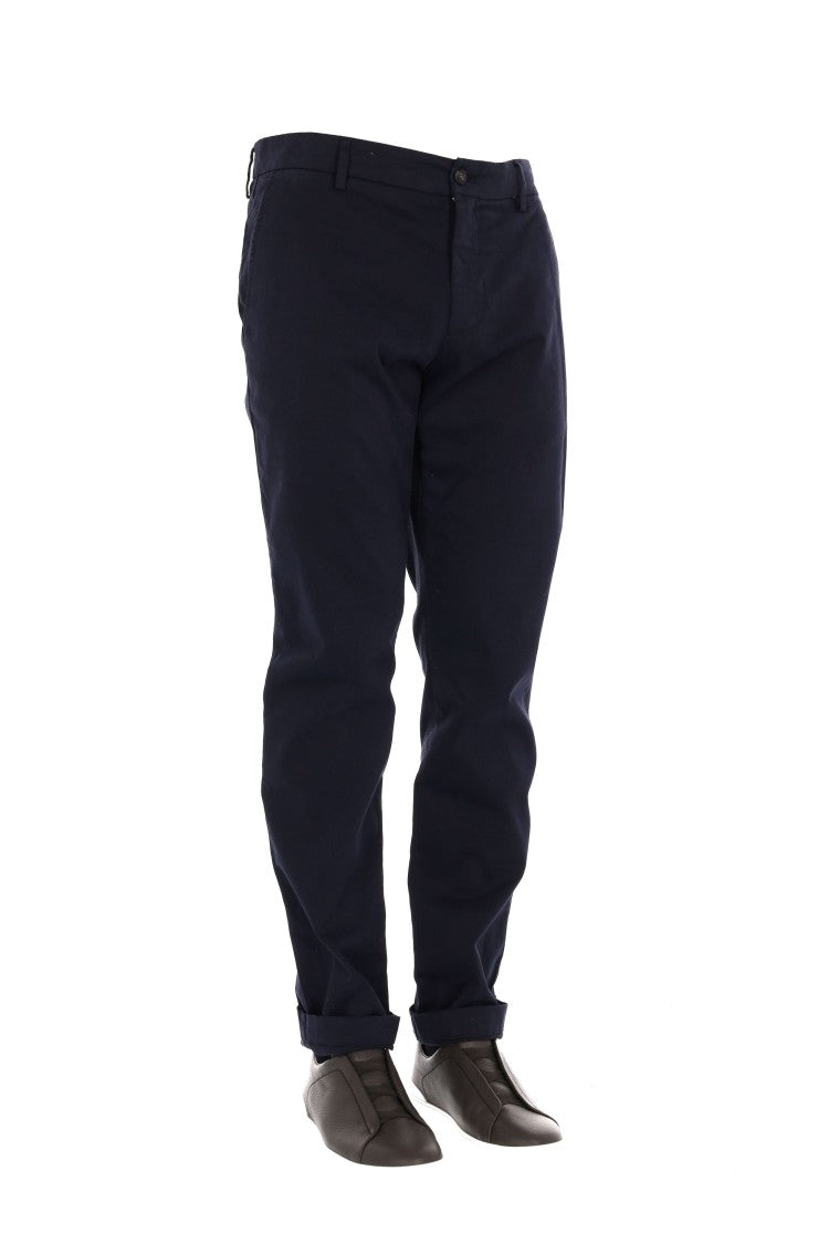 Eleventy Peach-Hand Cotton Chino Trousers