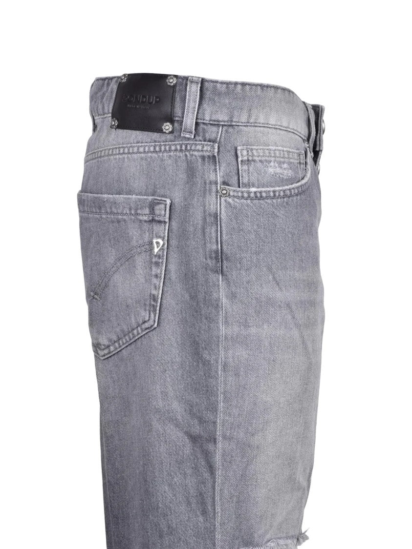 Dondup Grey Icon Loose Fit Cotton Jeans