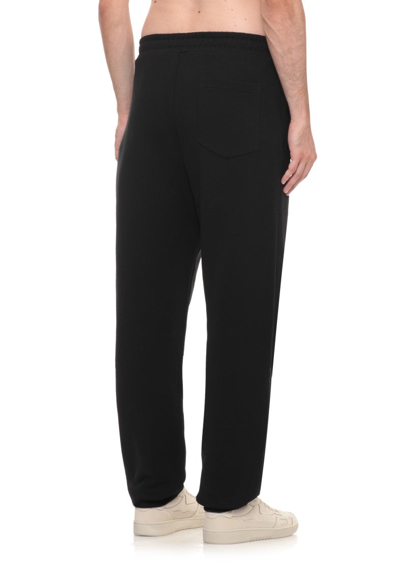 Moschino Black Contrast Teddy Bear Print Cotton Sweatpants