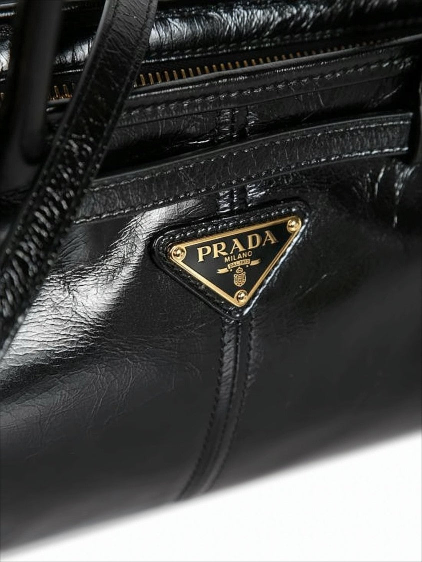 Prada Black Leather Shoulder Bag