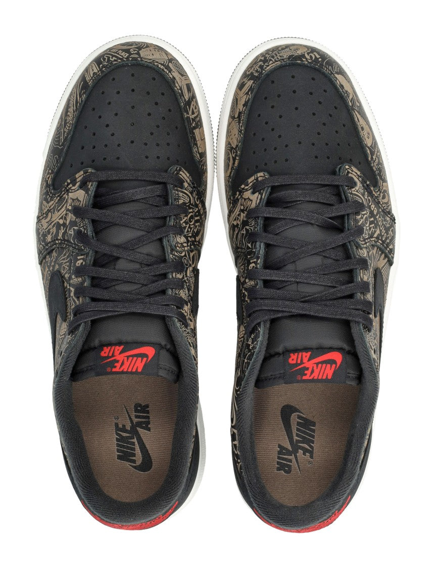 Nike Black Air Jordan 1 Low Og Laser Leather Sneakers