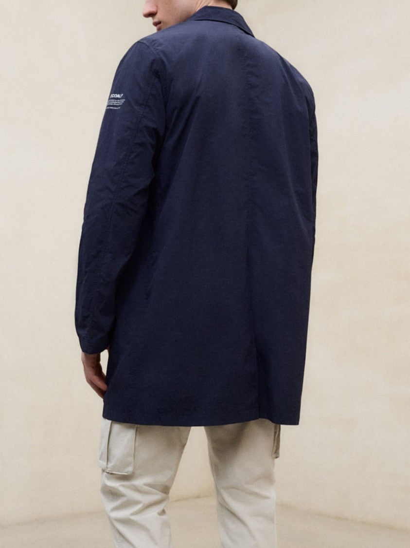 Ecoalf Blue Vestal Concealed Placket Jacket