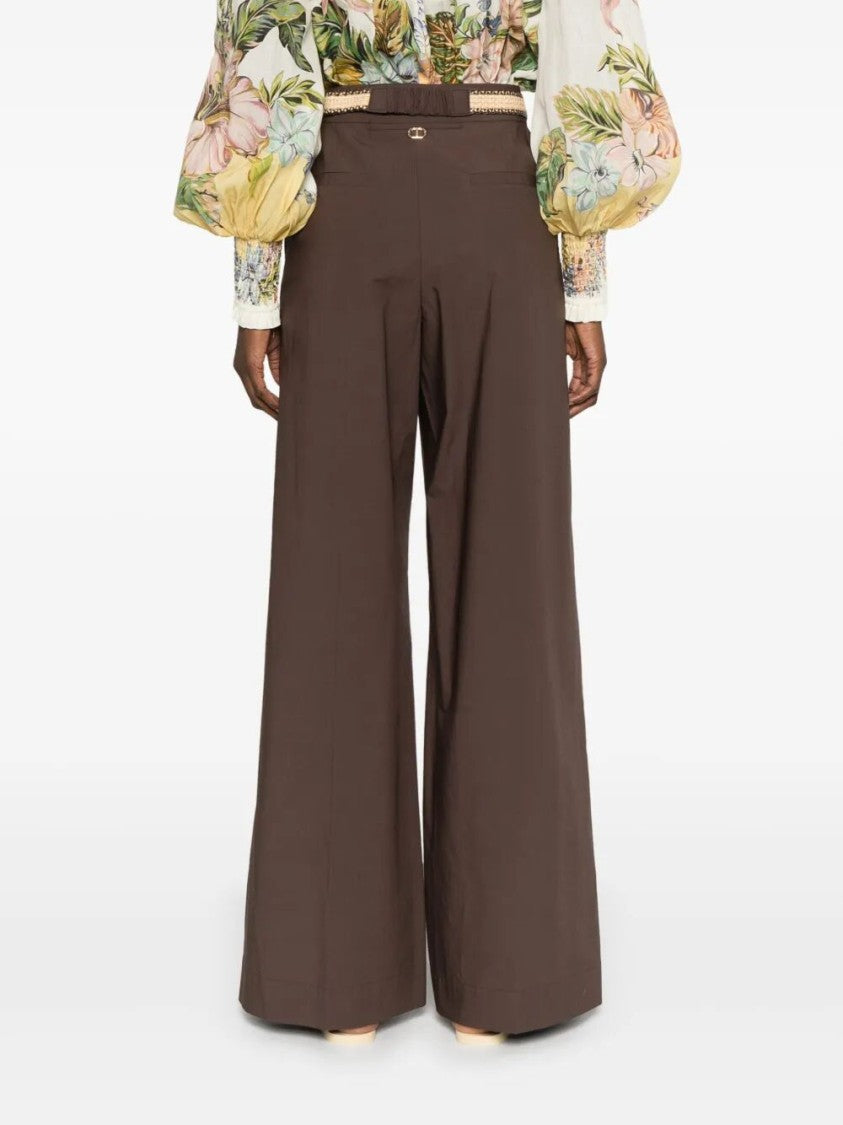 Twin-Set Wide-Leg Pants With High Waist