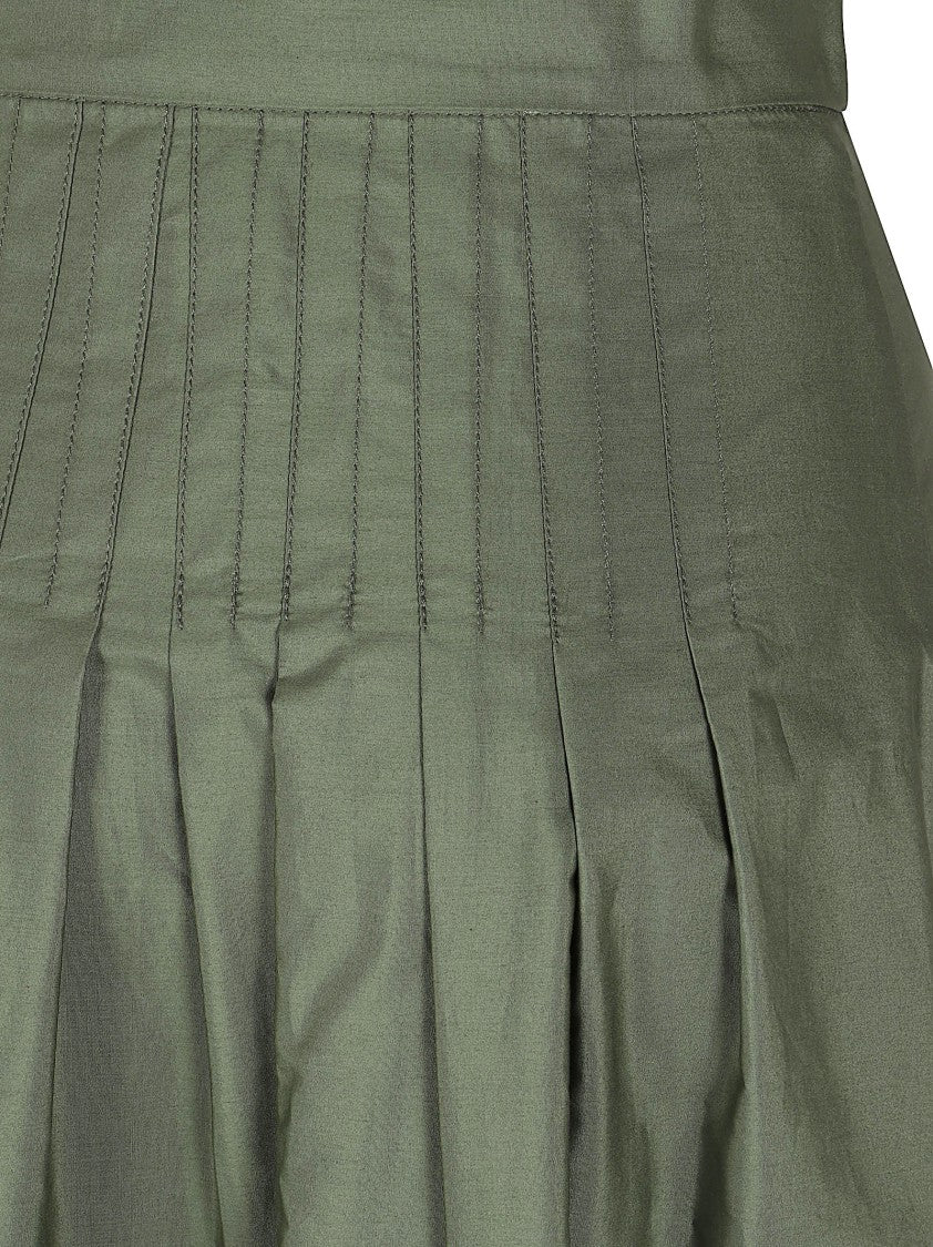 Max Mara Midi-Length Skirt With Structured Waistband And Pleated Design
