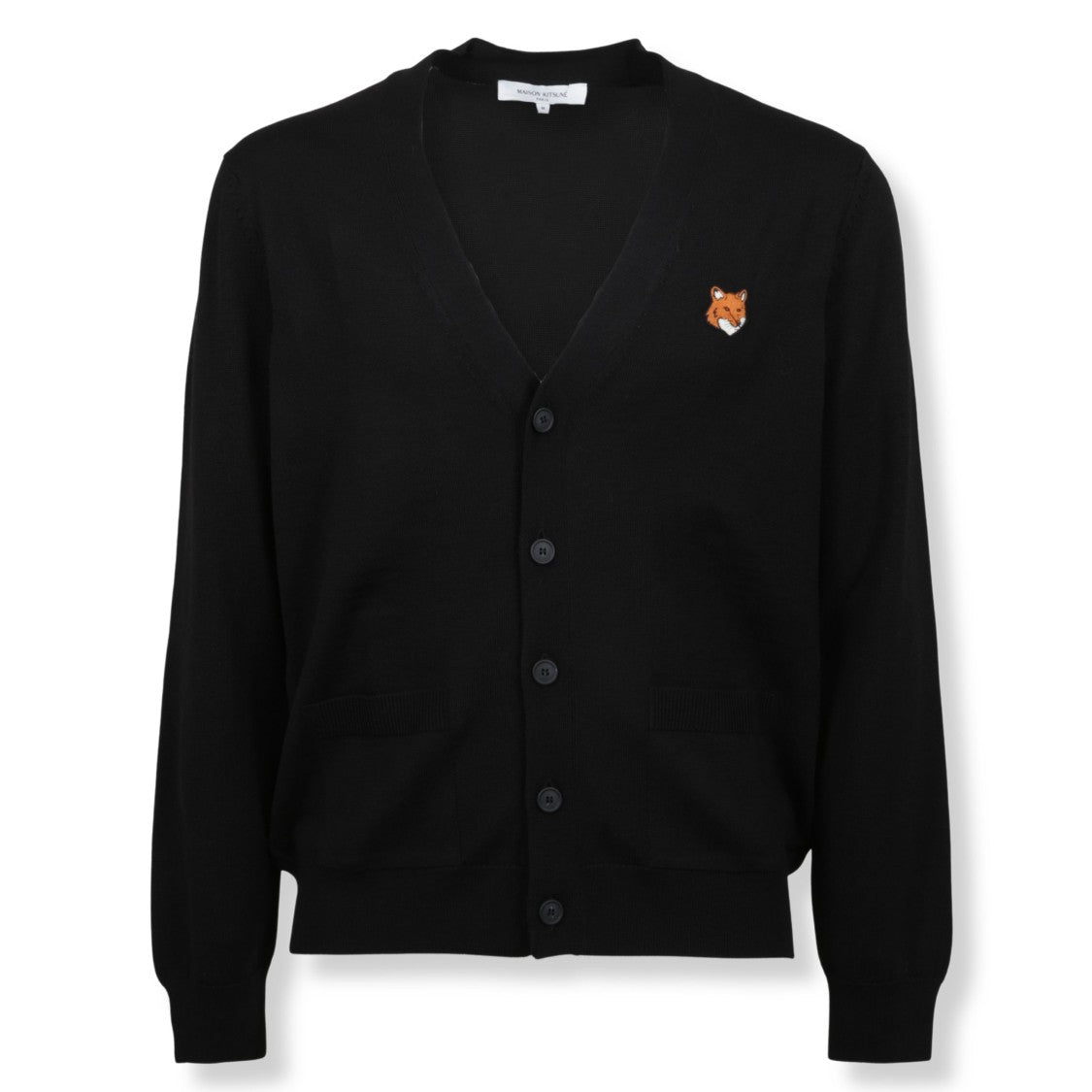 Maison Kitsuné Fox Head V-Neck Cardigan