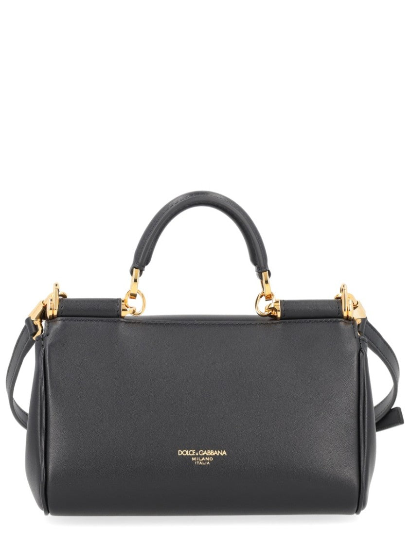 Dolce & Gabbana Neutrals My Sicily Cylindrical Leather Shoulder Bag