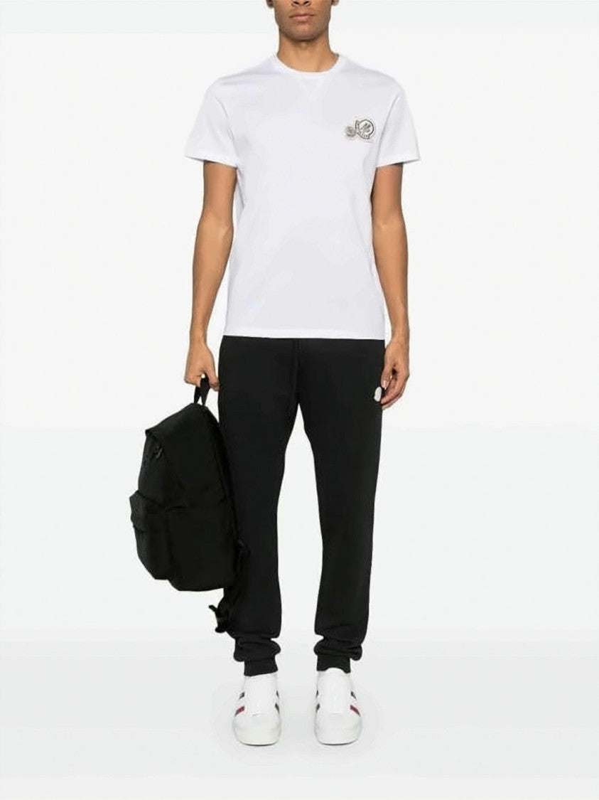 Moncler Cropped Short-Sleeved T-Shirt With Horizontal Stripe